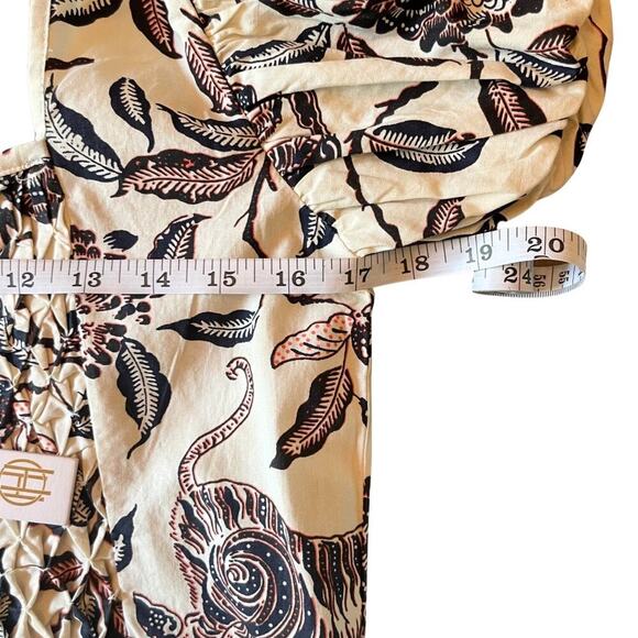 House of Harlow 1960 Puff Sleeve Smocked Mini Dress Size Medium - New 687P - Picture 6 of 9